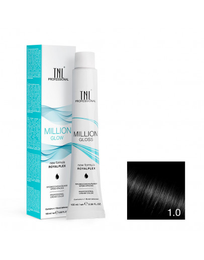 Крем-краска оттенок 1.0 Черный TNL Million Gloss 100 мл Крем-краска оттенок 1.0 Черный TNL Million Gloss 100 мл